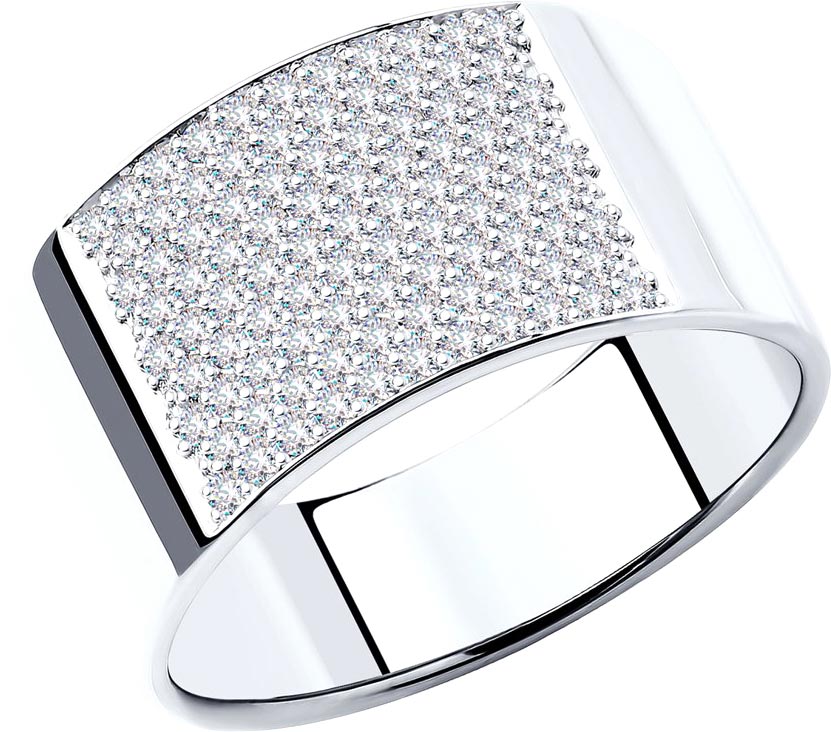 Кольцо из белого золота SOKOLOV 1012189-3 с бриллиантами
