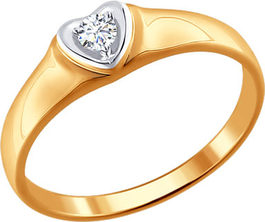 Золотое помолвочное кольцо SOKOLOV 1110141 с бриллиантом