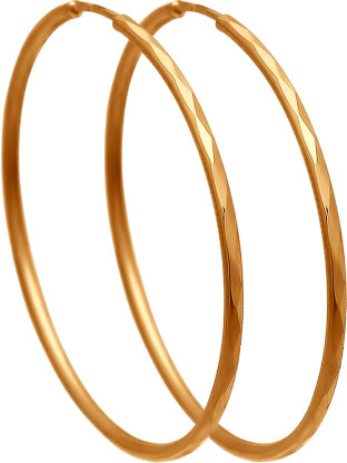 Золотые серьги кольца конго SOKOLOV 140006