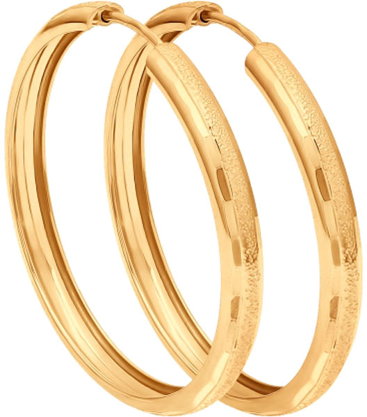 Золотые сережки кольца