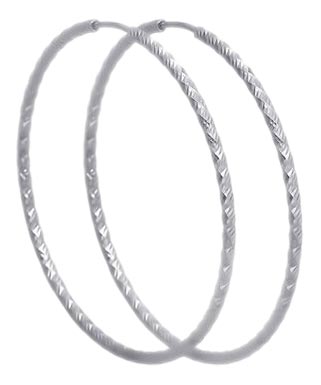 Серьги кольца конго из белого золота SOKOLOV 140187