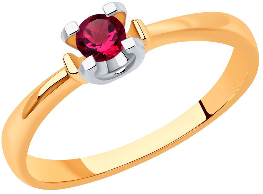 Золотое кольцо SOKOLOV 4010677 с рубином