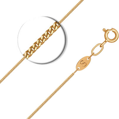 Золотая цепочка на шею SOKOLOV 581040302_s с панцирным плетением