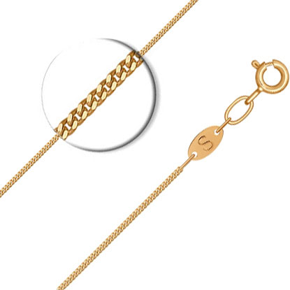 Золотая цепочка на шею SOKOLOV 581040352_s с панцирным плетением