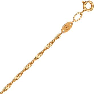 Золотая цепочка на шею SOKOLOV 581060352_s с плетением сингапур