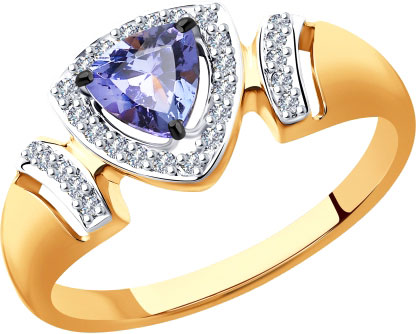 Золотое кольцо SOKOLOV 6014117 с бриллиантами