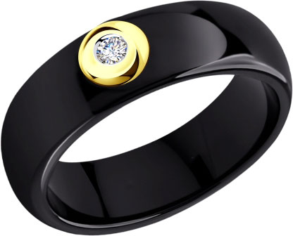 Золотое кольцо SOKOLOV 6015033 с бриллиантом