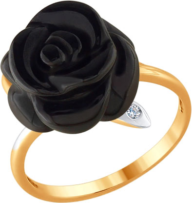 Золотое кольцо SOKOLOV 6015045 с бриллиантом