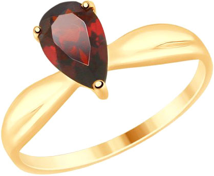 Золотое кольцо SOKOLOV 714920 с гранатом