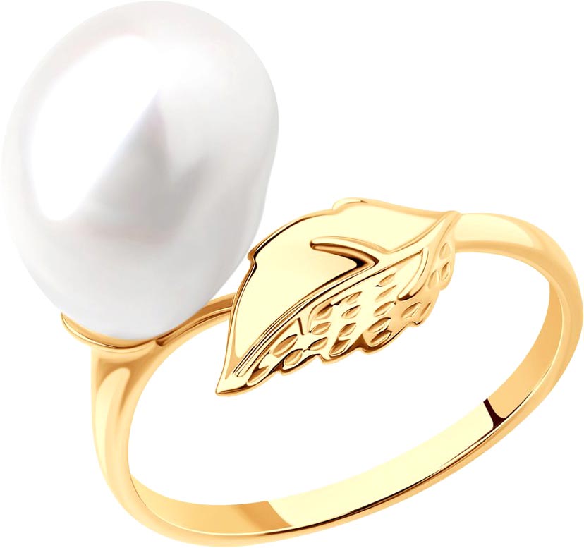 Золотое кольцо SOKOLOV 791202 с пресноводным барочным жемчугом