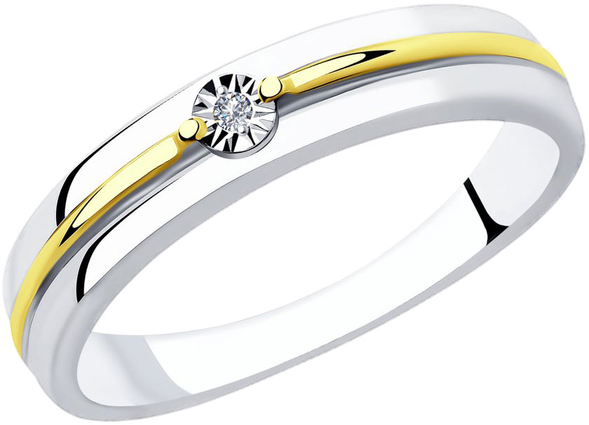 Серебряное кольцо SOKOLOV 87010029 с бриллиантом