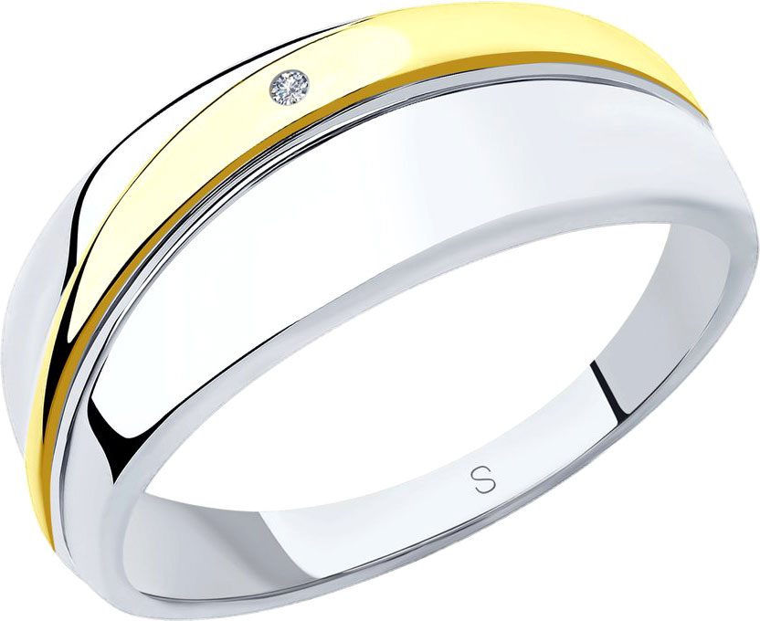 Серебряное кольцо SOKOLOV 87010030 с бриллиантом