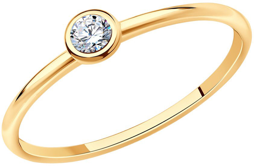 Серебряное помолвочное кольцо SOKOLOV 93010163 с фианитом