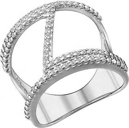 Серебряное кольцо SOKOLOV 94011434 с фианитами