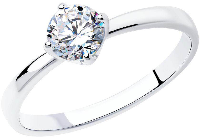 Серебряное помолвочное кольцо SOKOLOV 94011811 с фианитом