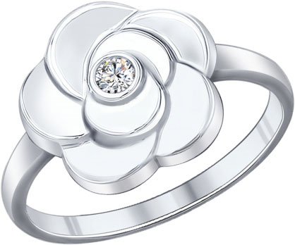 Серебряное кольцо SOKOLOV 94011983 с фианитом