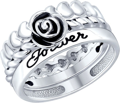 Серебряное наборное кольцо SOKOLOV 94012171