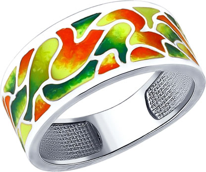 Серебряное кольцо SOKOLOV 94012180 с эмалью