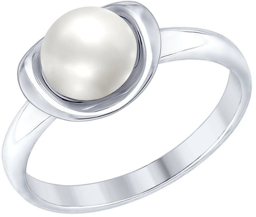 Серебряное кольцо SOKOLOV 94012366 с жемчугом