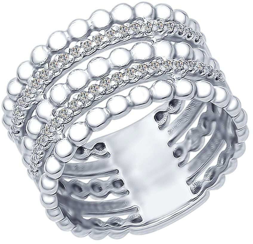 Серебряное кольцо SOKOLOV 94012379 с фианитами