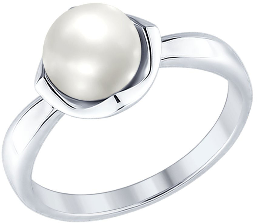 Серебряное кольцо SOKOLOV 94012598 с жемчугом