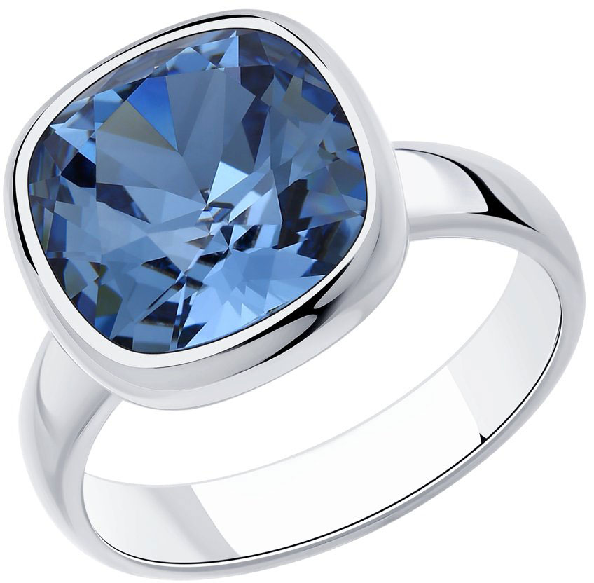 Серебряное кольцо SOKOLOV 94013179 с кристаллом Swarovski 
