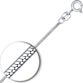 Серебряная цепочка на шею SOKOLOV 94074496 с плетением снейк