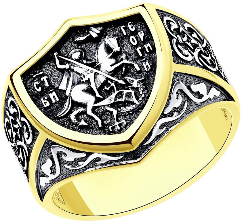 Мужская серебряная печатка перстень SOKOLOV 95010076
