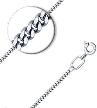 Серебряная цепочка на шею SOKOLOV 968020502_s с панцирным плетением