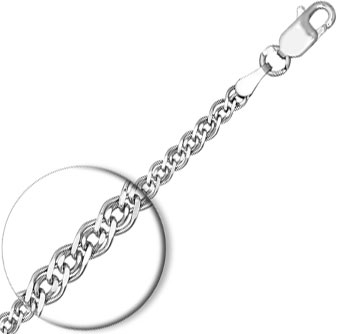 Серебряная цепочка на шею SOKOLOV 968060502_s с плетением нонна