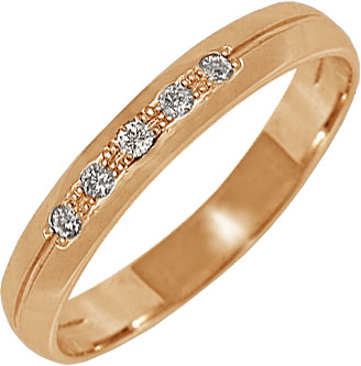Золотое обручальное кольцо Уральский ювелирный завод 1-01115-011 с бриллиантами