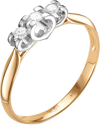 Золотое кольцо Diamond Union 5-2260-103-1K с бриллиантами
