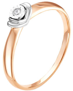 Золотое помолвочное кольцо Diamond Union 5-2384-103I1-1K с бриллиантом