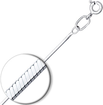 Серебряная цепочка на шею Специальное предложение 968010404-ucenka_s с плетением снейк