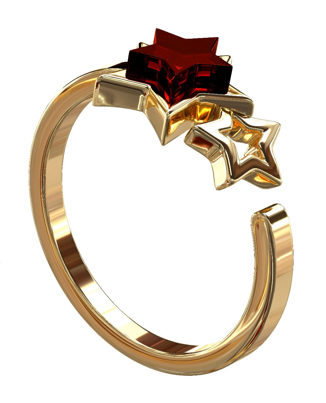 Серебряное открытое кольцо Sun Stone R10010-2ZK с янтарем