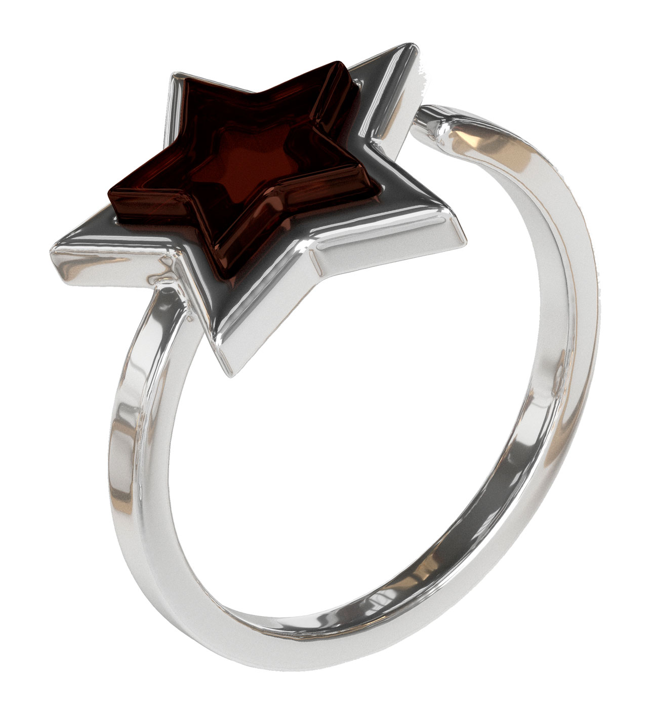 Серебряное открытое кольцо Sun Stone R10010RV с янтарем