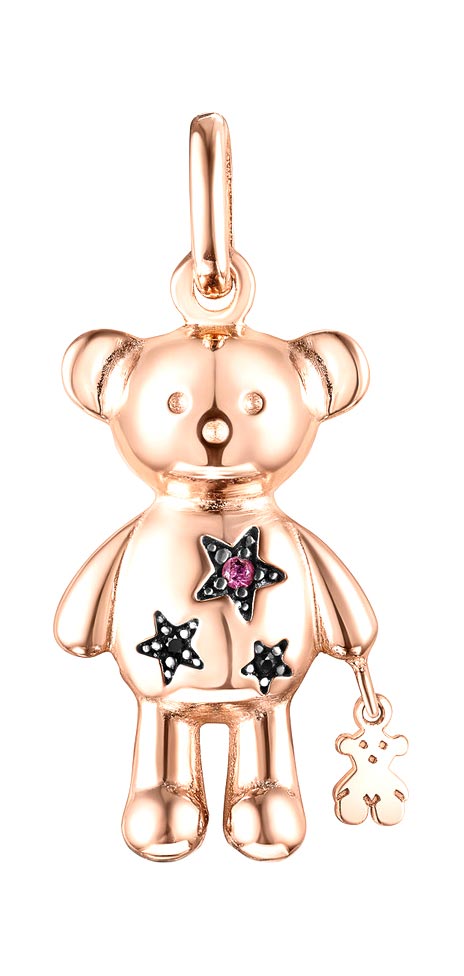 Подвеска Teddy Bear Stars из розового вермеля с драгоценными камнями TOUS 018074660