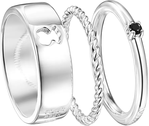 Серебряное кольцо TOUS 018165500. cо шпинелью
