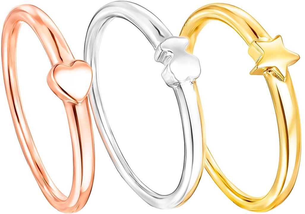 Сет колец Ring Mix из серебра, вермеля и розового вермеля TOUS 018165530