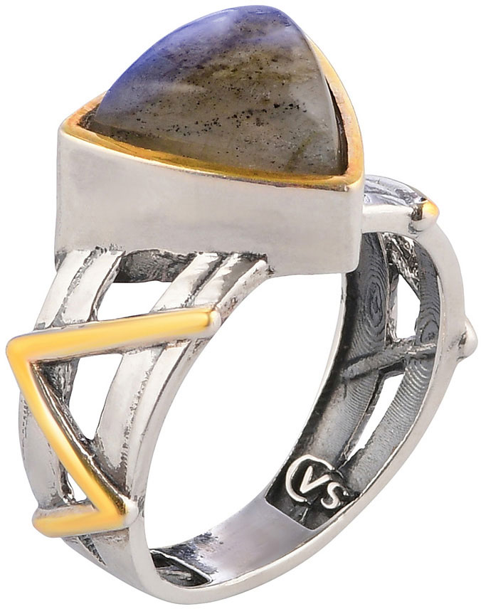 Серебряное кольцо Верона Rrr1199z12 с лабрадором