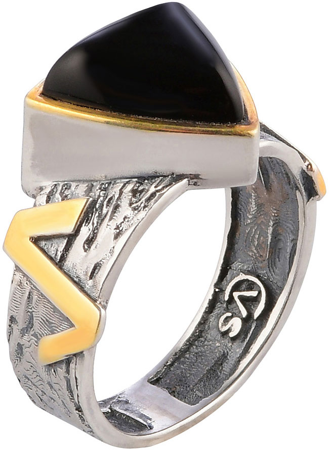 Серебряное кольцо Верона Rrr1220z1 с агатом