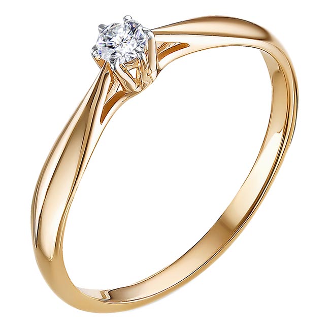 Золотое кольцо Veronika K112-2627BR c бриллиантом