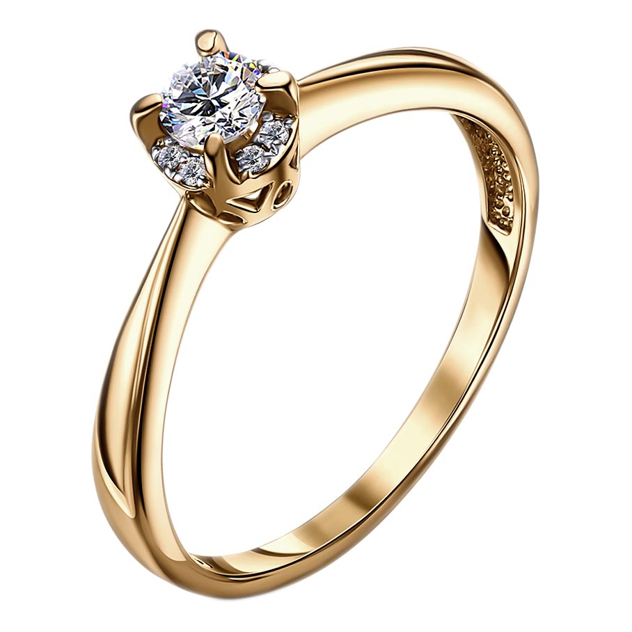Золотое кольцо Veronika K132-2944 c фианитом