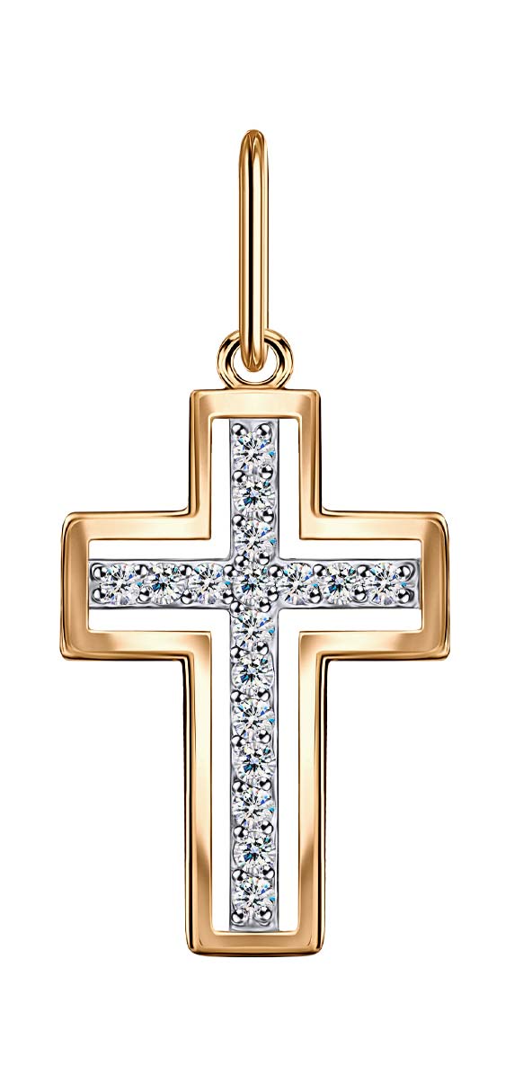 Золотой крестик Veronika KR112-1794BR