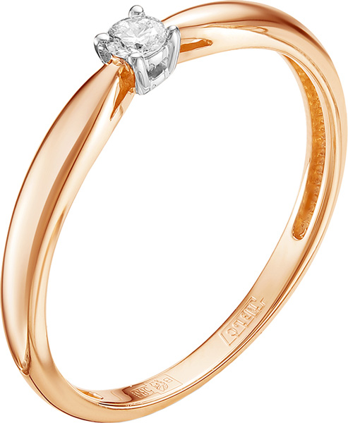 Золотое помолвочное кольцо Vesna jewelry 1038-151-00-00 с бриллиантом