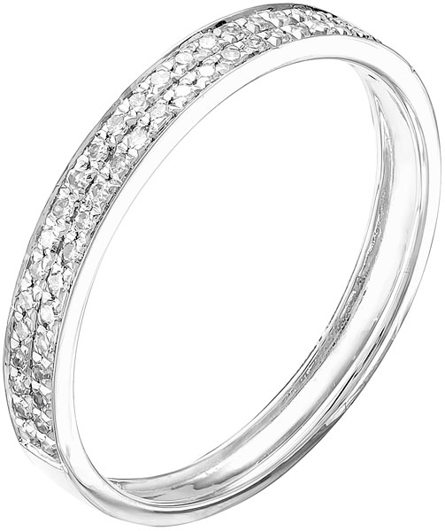 Обручальное кольцо из белого золота Vesna jewelry 1068-251-01-00 с бриллиантами