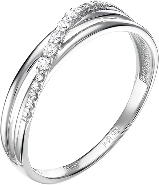 Кольцо из белого золота Vesna jewelry 11050-251-00-00 с бриллиантами