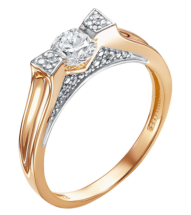 Золотое помолвочное кольцо Vesna jewelry 11067-151-00-00 с бриллиантами