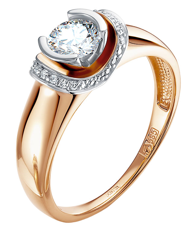 Золотое помолвочное кольцо Vesna jewelry 11073-151-00-00 с бриллиантами