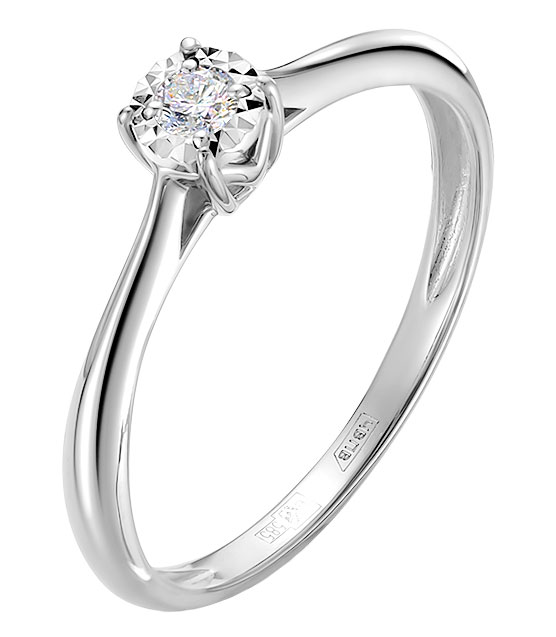 Помолвочное кольцо из белого золота Vesna jewelry 11492-259-00-00 с бриллиантами